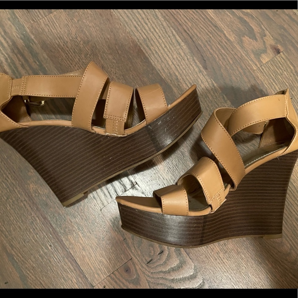 Express Tan Wedges